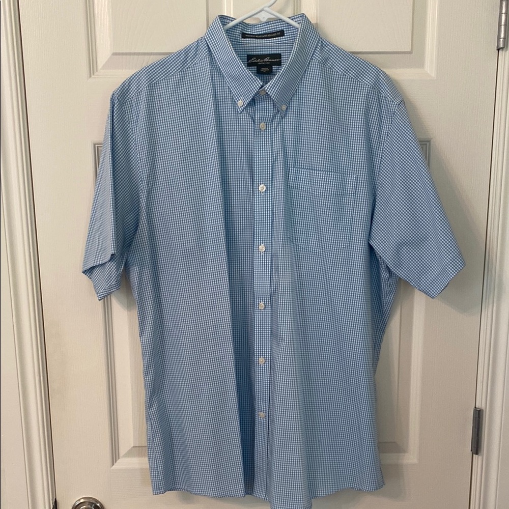 Eddie Bauer Blue Casual Button Down Shirt